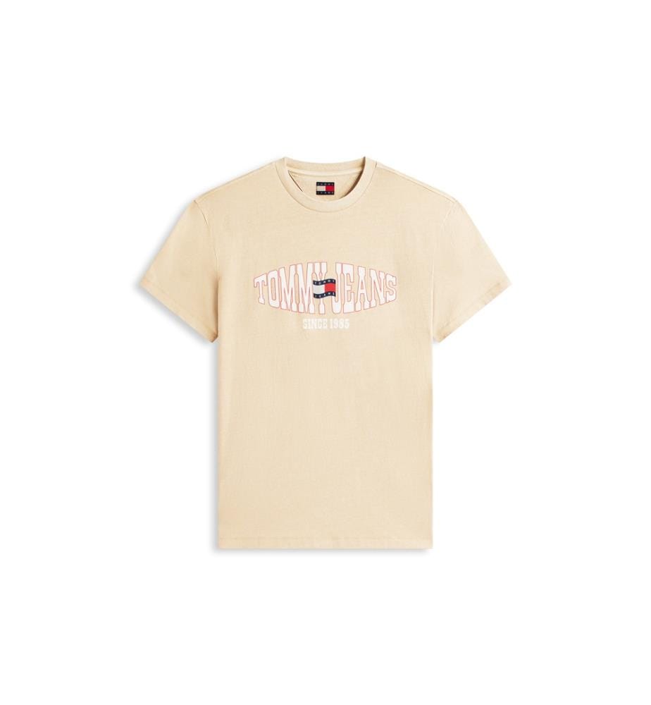 T-Shirt en Jersey à Drapeau Ondulé - Jaune Clair