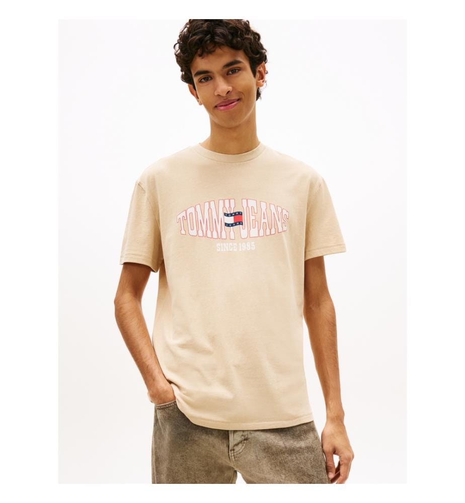 T-Shirt en Jersey à Drapeau Ondulé - Jaune Clair