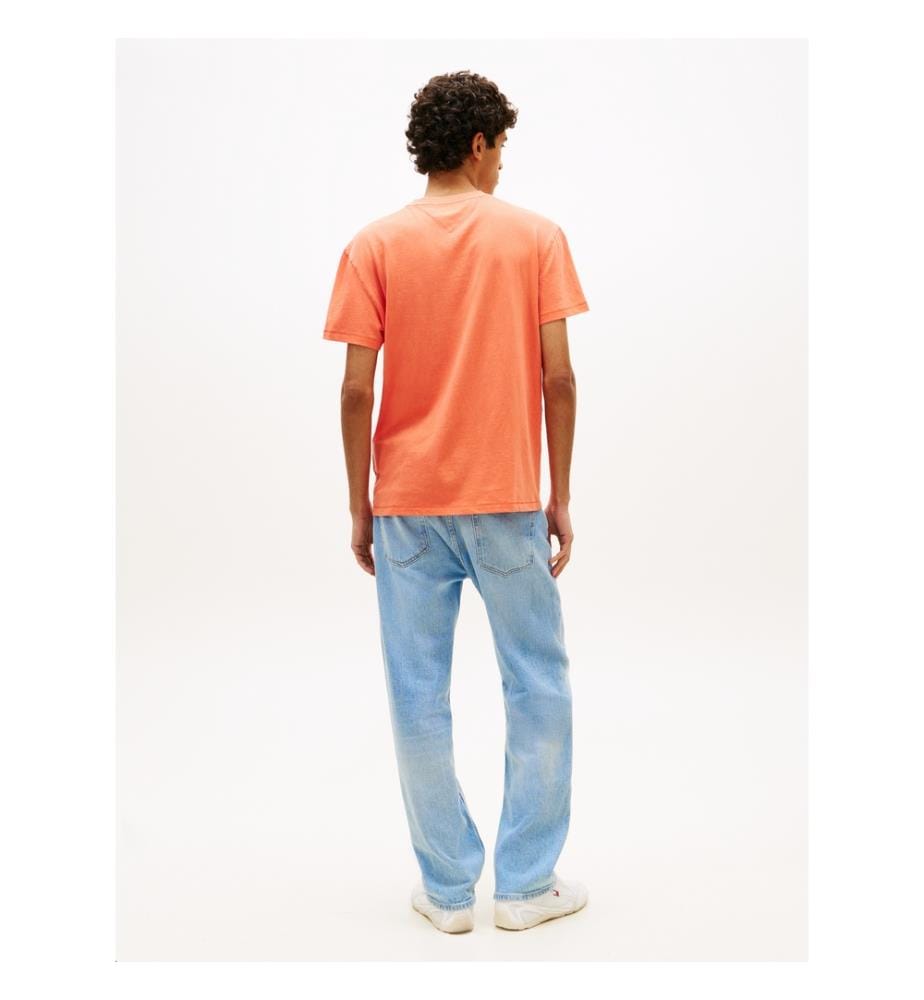 T-Shirt en Jersey à Drapeau Ondulé - Orange