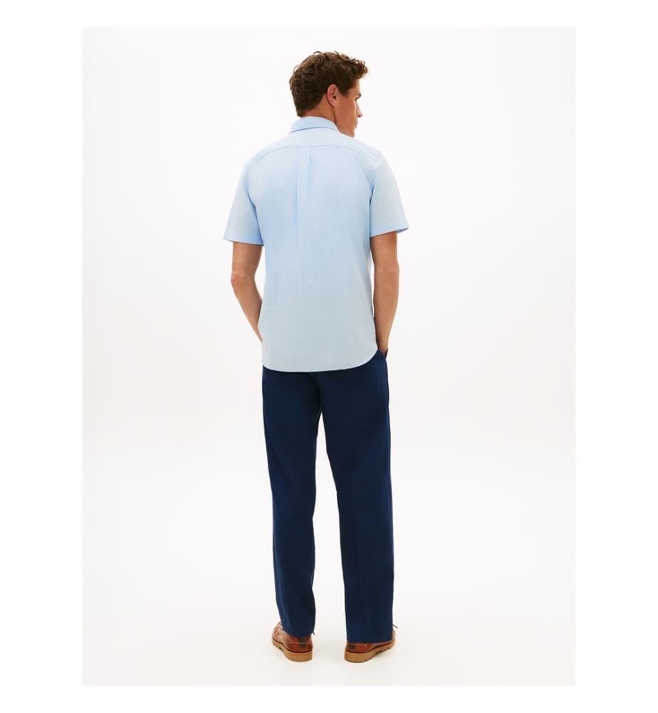 Shirt Seersucker Solid SS RF - Sweet Blue
