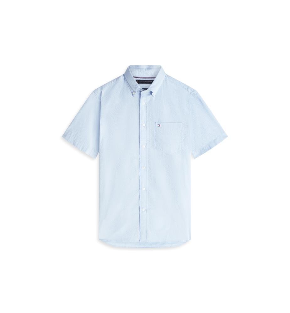 Shirt Seersucker Solid SS RF - Sweet Blue