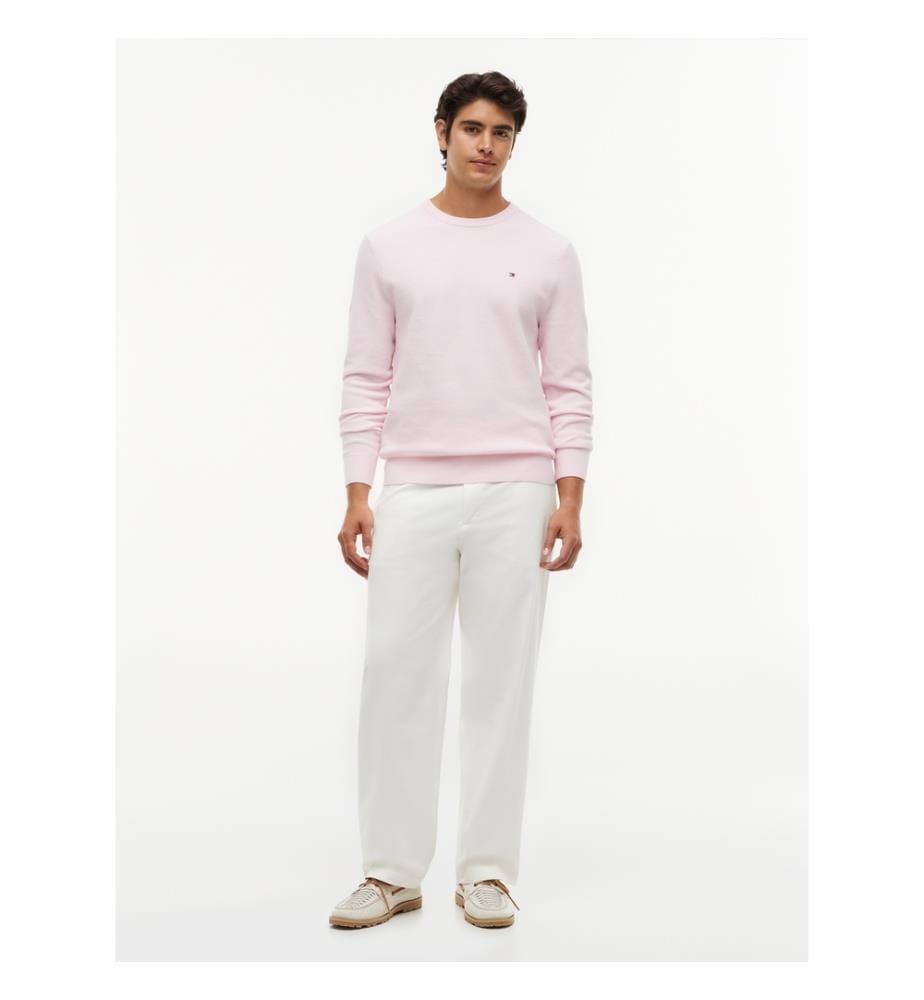 Pull Essentiel Structure Col Rond - Rose Lys