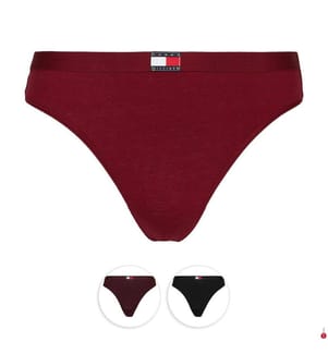 Set di 3 infradito con logo Heritage - Rosso, Bordeaux e Nero