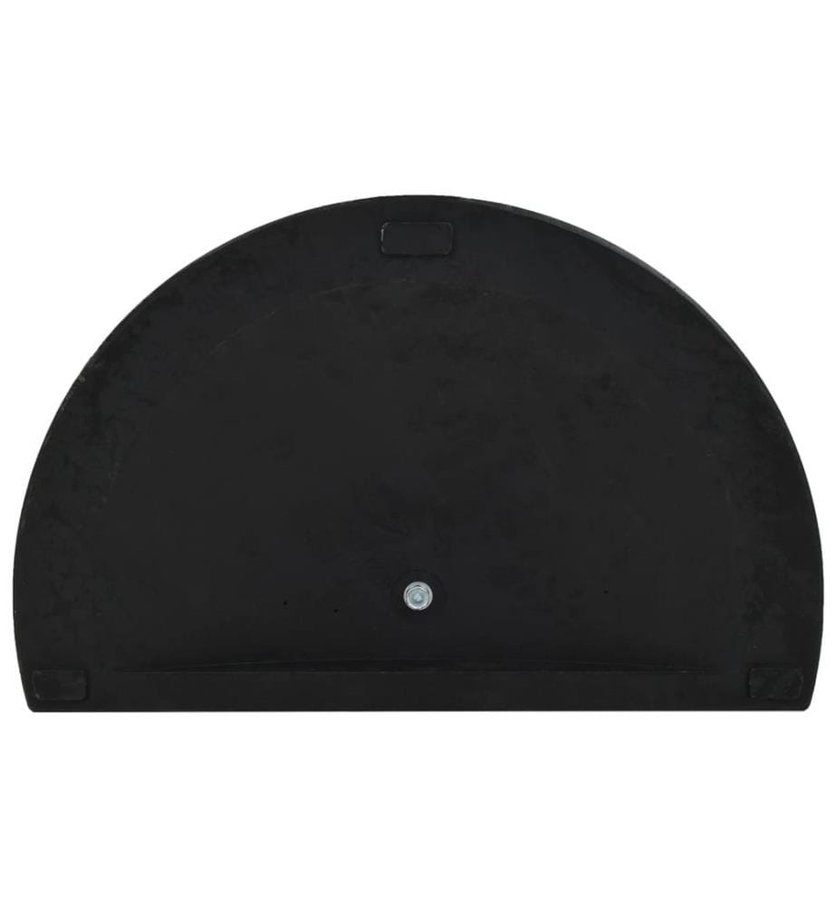 Sonnenschirmfuss Halbrund 15 kg Schwarz Polyharz