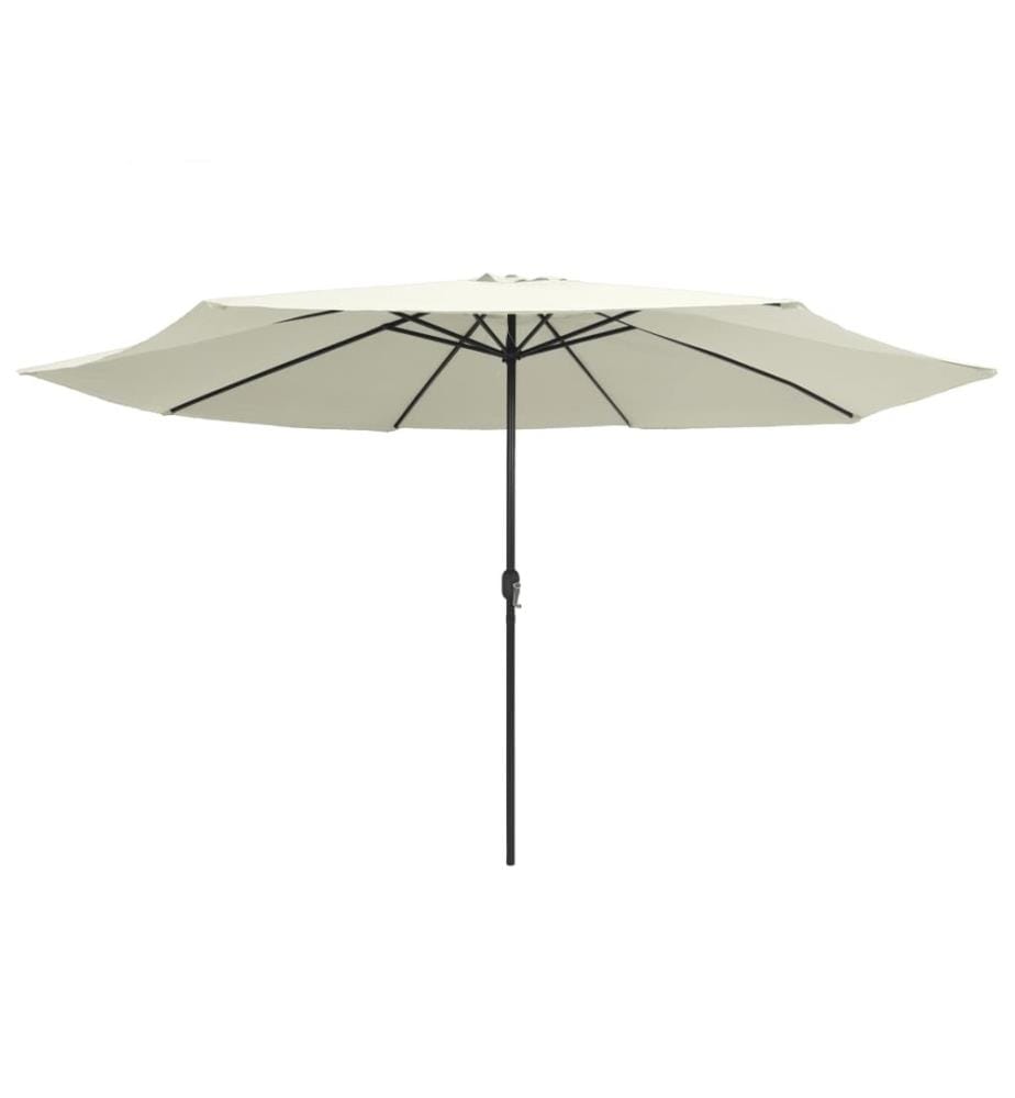 Sonnenschirm mit Metall-Mast 390 cm Sandweiss