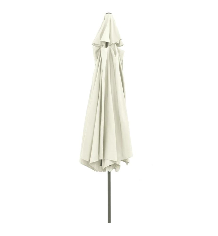 Sonnenschirm mit Metall-Mast 390 cm Sandweiss