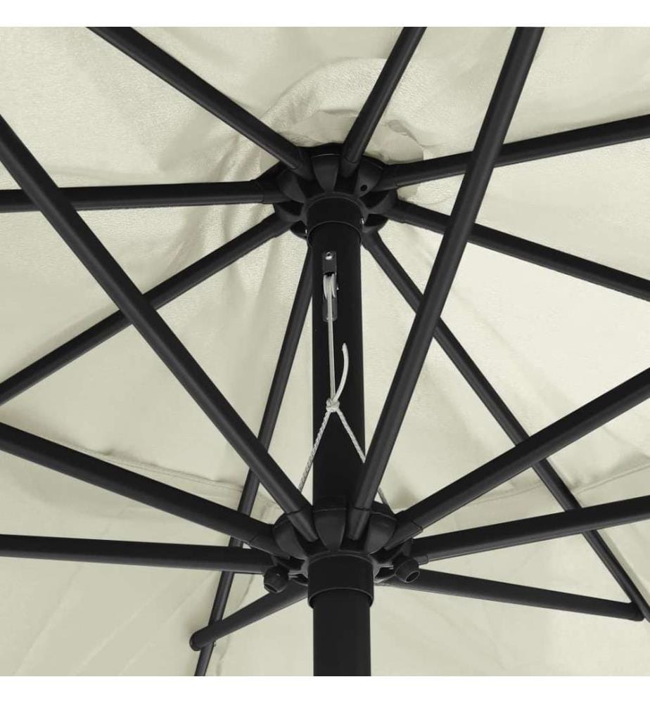 Sonnenschirm mit Metall-Mast 390 cm Sandweiss