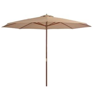 Sonnenschirm mit Holzmast 350 cm Taupe