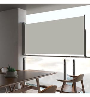 Ausziehbare Seitenmarkise 80×300 cm Creme