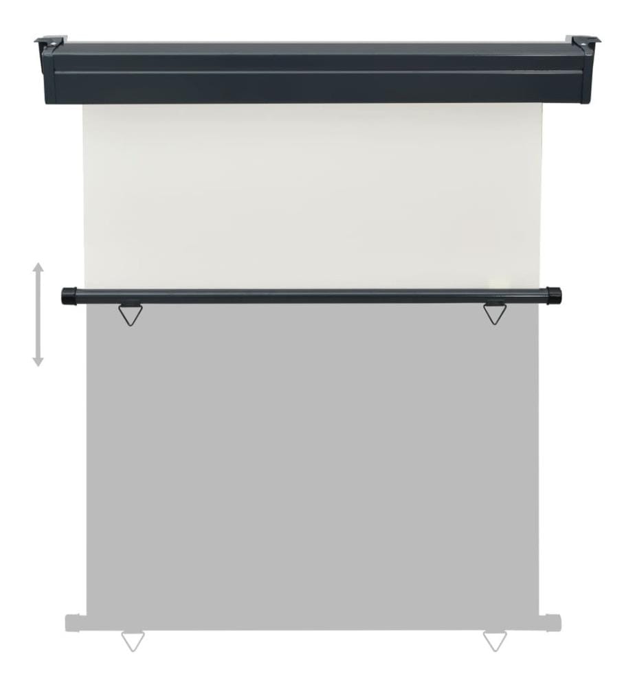 Pedkit Balkon-Seitenmarkise – 100 X 250 Cm, Schwarz, UV- & Wasserbeständig, Selbstrollend
