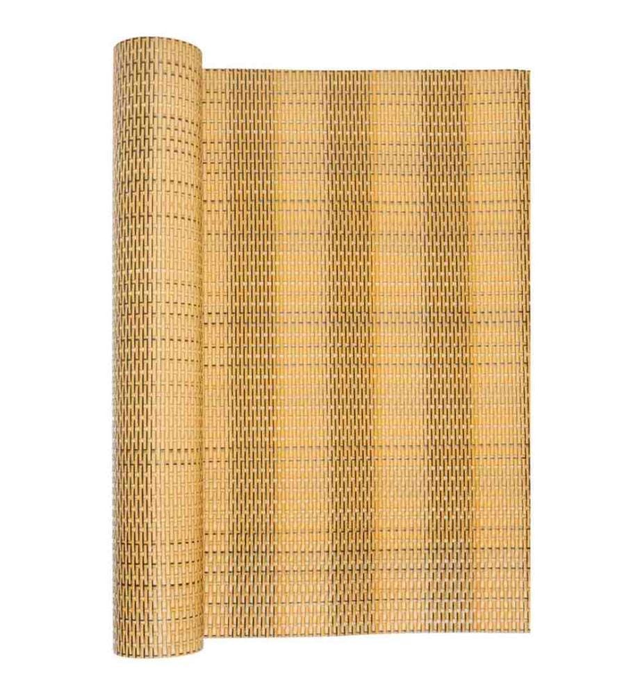 Balkon-Sichtschutz Hellbraun 400x80 cm Poly Rattan