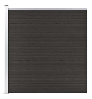 Panneau de clôture WPC 175x186 cm Noir