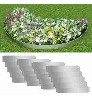 Clôture de pelouse 20 pcs Acier galvanisé 100x20 cm