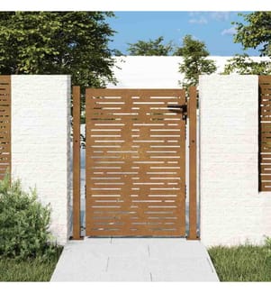 Portail de jardin 105x130 cm acier corten conception de carré