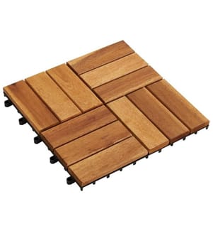 10 x Fliese aus Akazienholz 30 x 30 cm