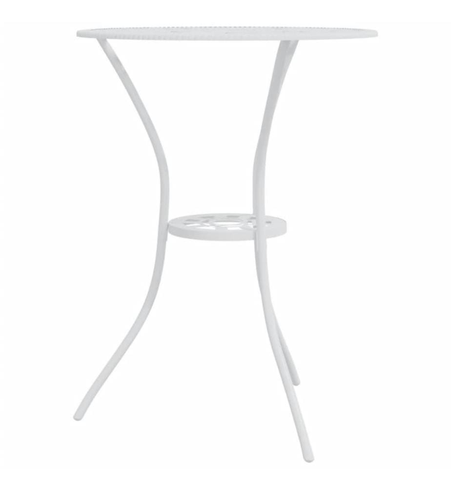 3-tlg. Bistro-Set Aluminiumguss Weiss