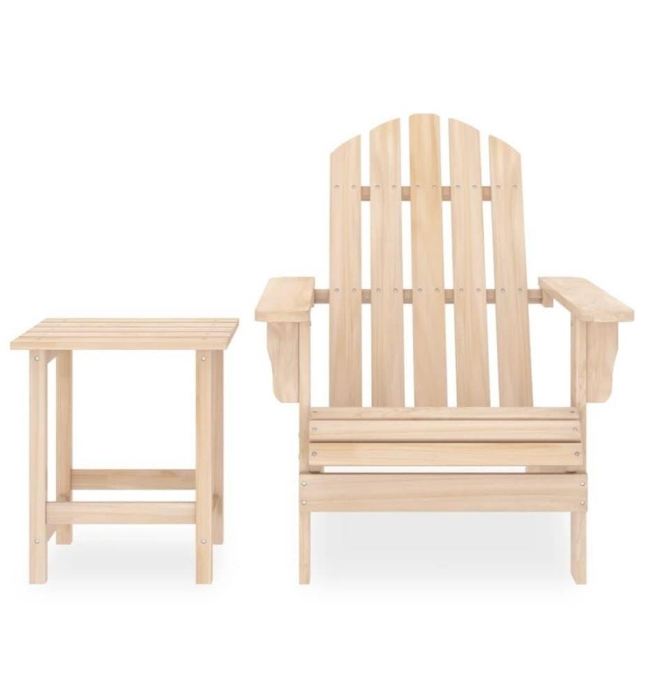Adirondack-Gartenstuhl mit Tisch Massivholz Tanne