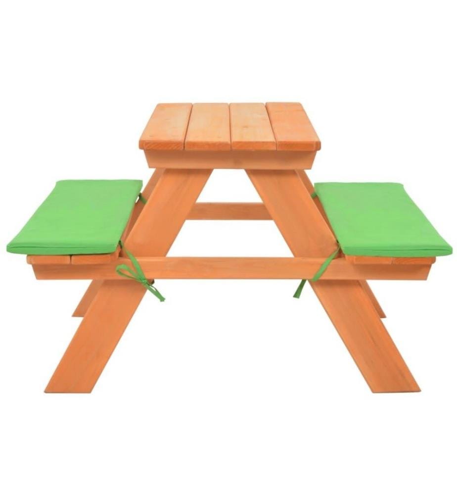Kinder-Picknicktisch mit Bänken 89×79×50 cm Massivholz Tanne