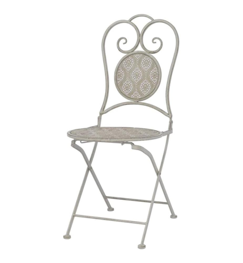 3-tlg. Bistro-Set Stahl Grau