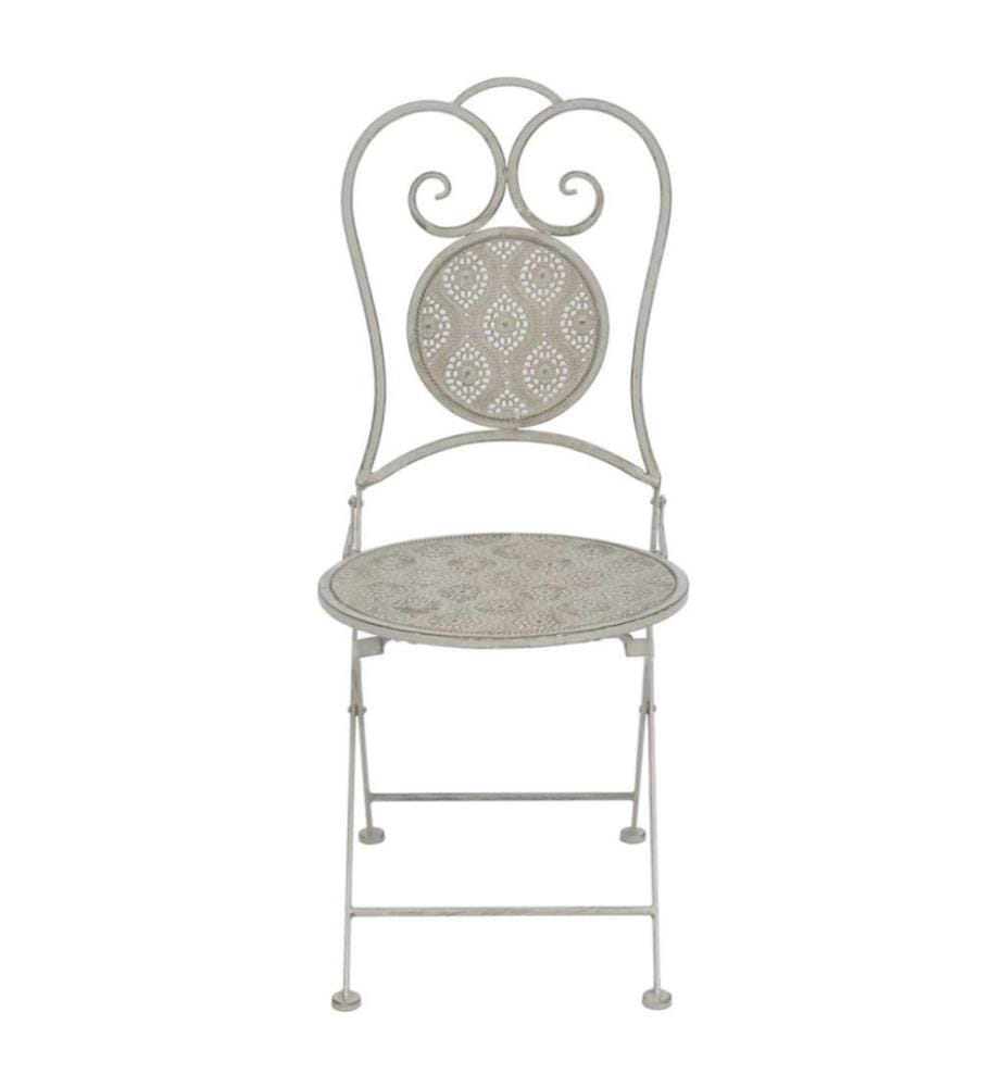 3-tlg. Bistro-Set Stahl Grau