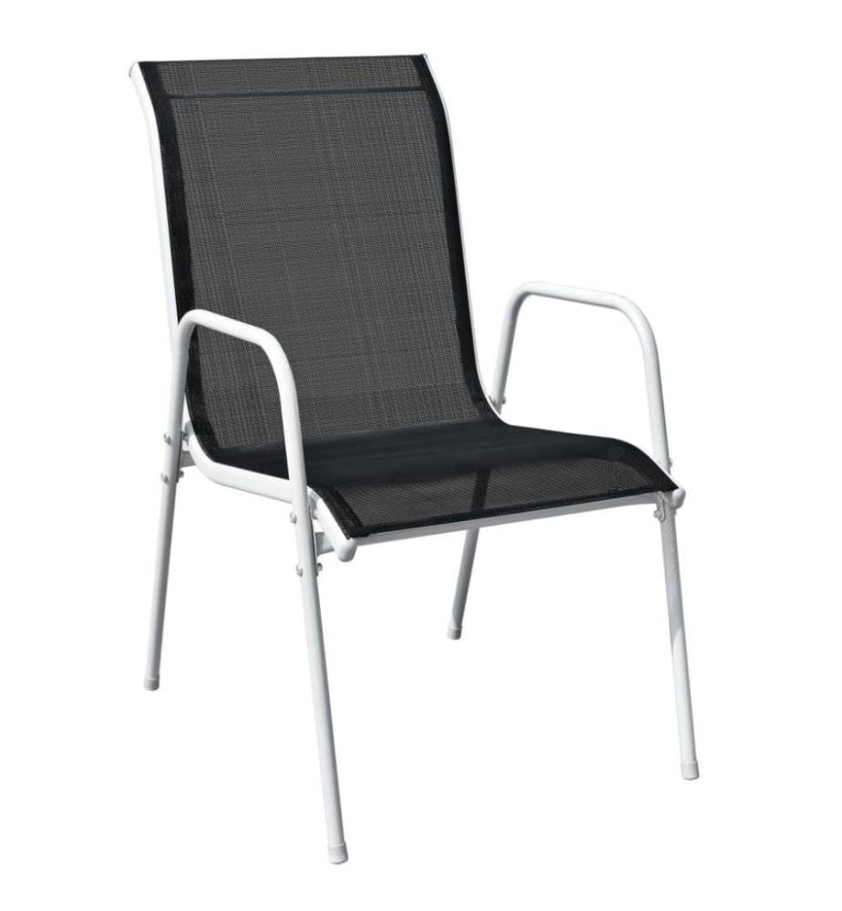 3-tlg. Bistro-Set Stahl Schwarz
