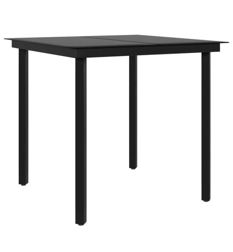 3-tlg. Garten-Essgruppe mit Kissen Schwarz