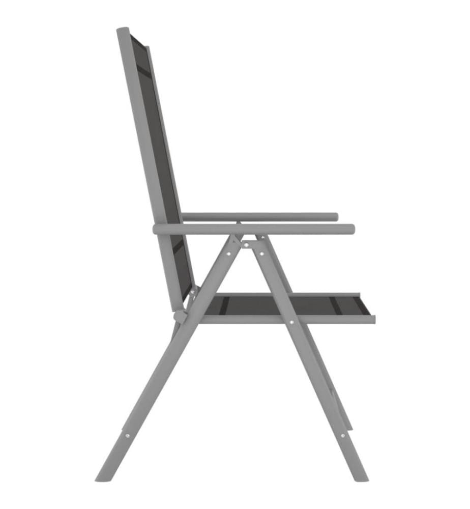 Gartenstühle Klappbar 4 Stk. Textilene Schwarz