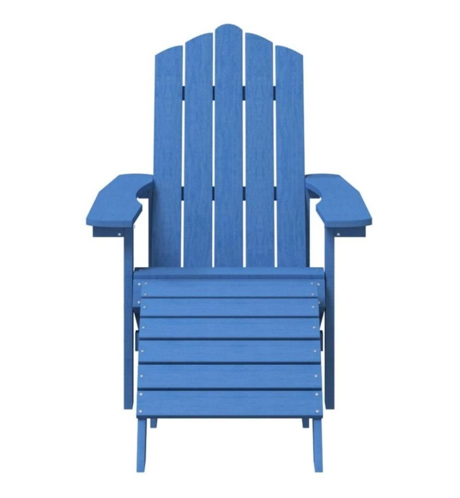 Chaises de jardin Adirondack repose-pied table PEHD Bleu aqua