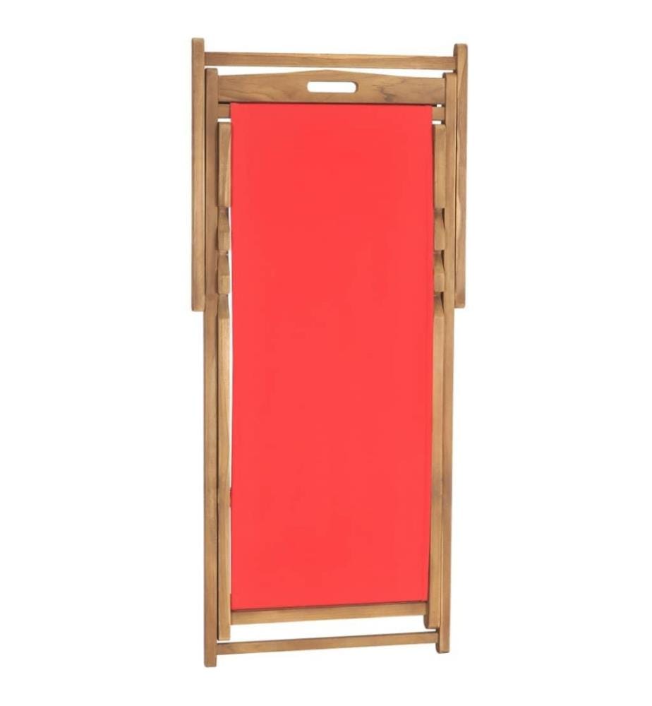 Strandstuhl Klappbar Massivholz Teak Rot