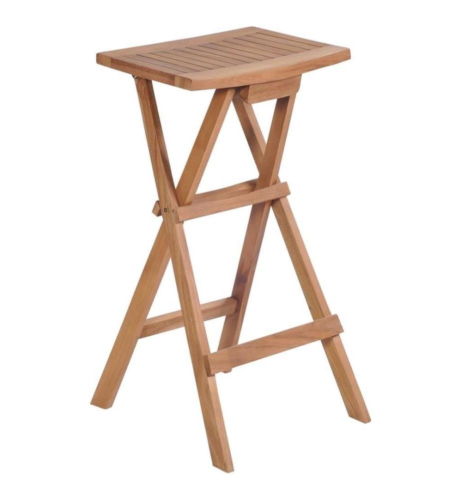 Klappbare Barhocker 2 Stk. Massivholz Teak