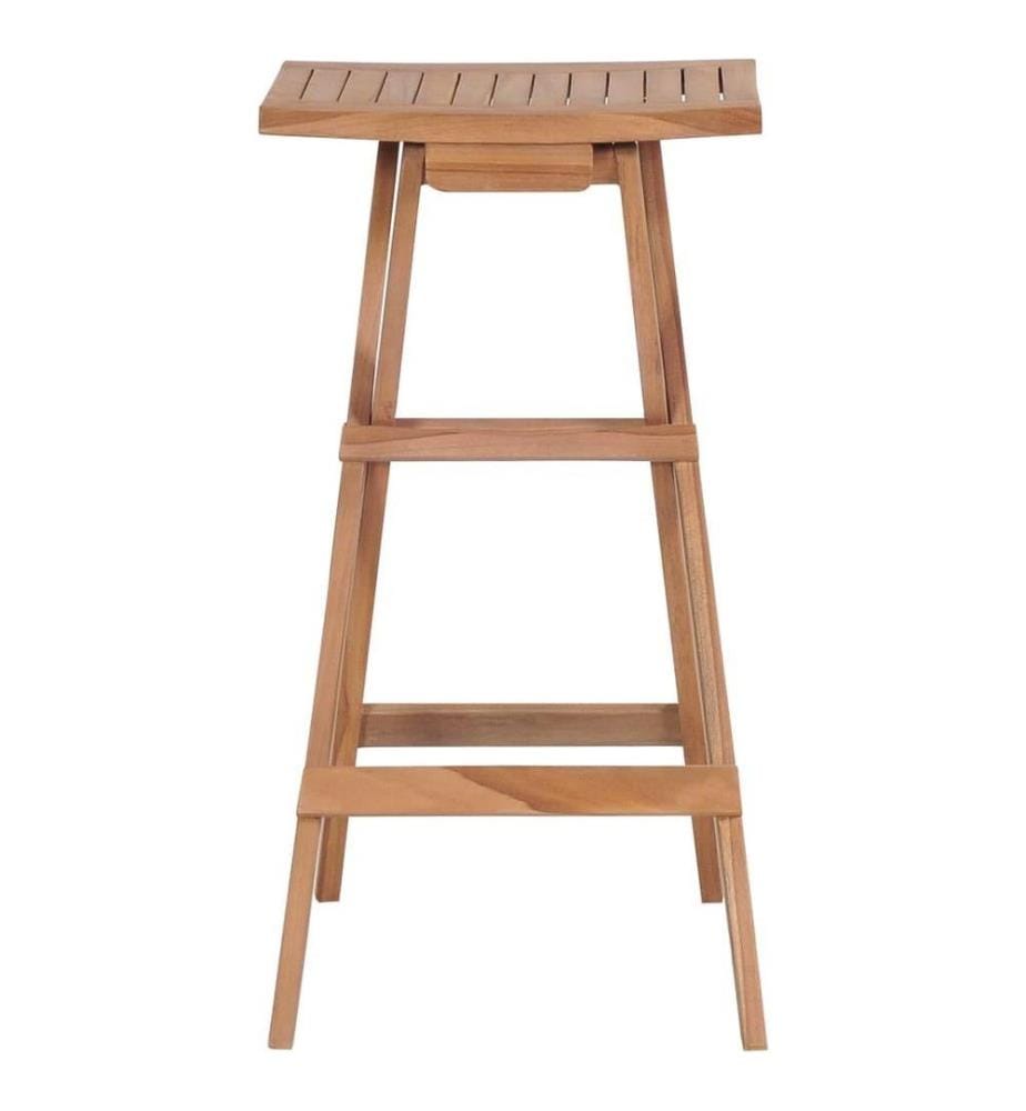 Klappbare Barhocker 2 Stk. Massivholz Teak
