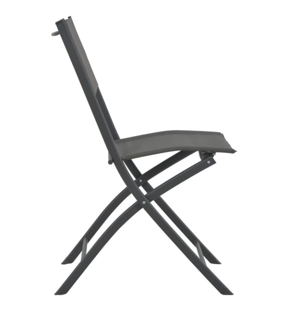 Klappbare Gartenstühle 2 Stk. Stahl und Textilene