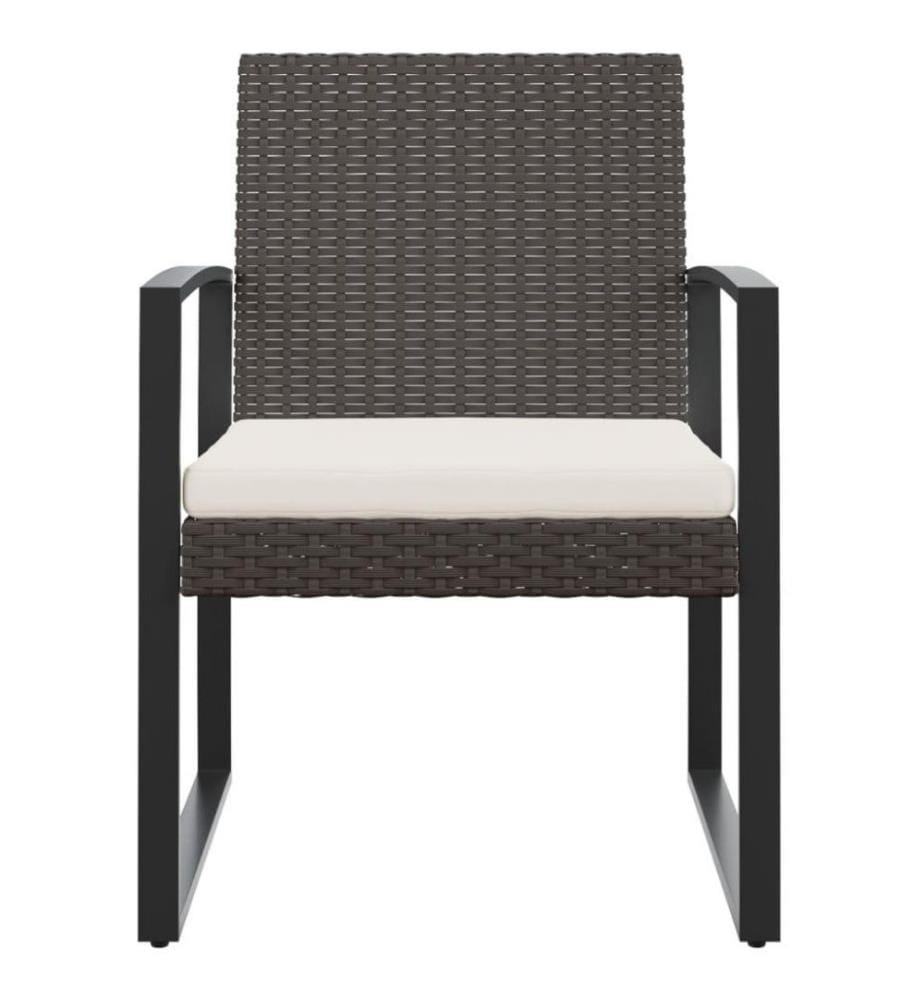 Garten-Esszimmerstühle 2 Stk. Braun PP-Rattan