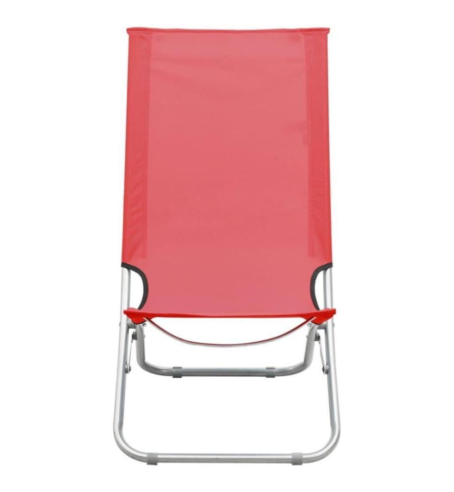 Klappbare Strandstühle 2 Stk. Rot Stoff