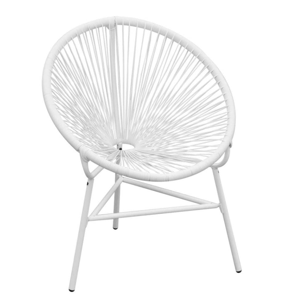 Gartenstuhl Poly Rattan Weiss