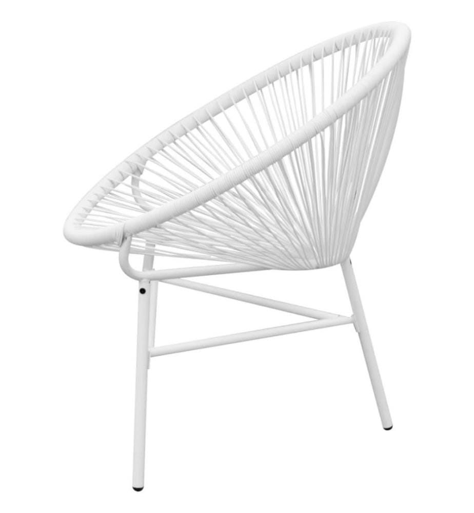 Gartenstuhl Poly Rattan Weiss