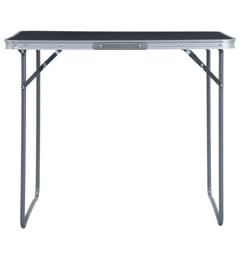 Klappbarer Campingtisch mit Metallrahmen 80 x 60 cm Grau