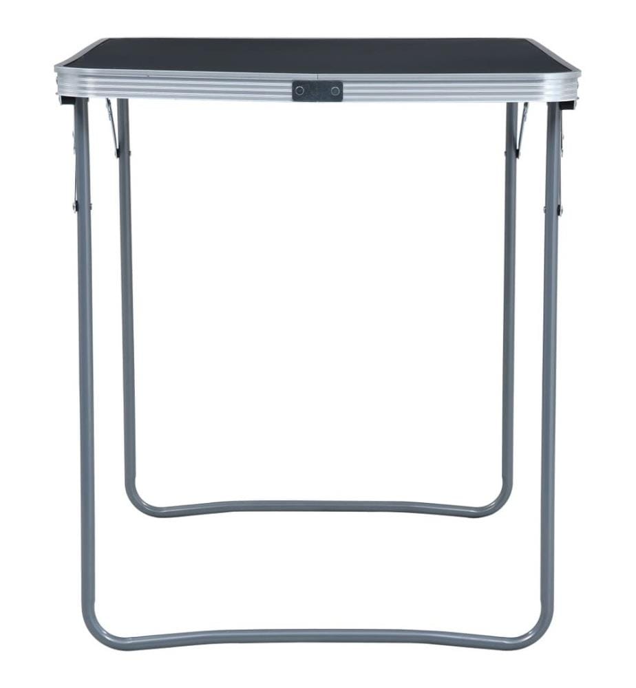 Klappbarer Campingtisch mit Metallrahmen 80 x 60 cm Grau