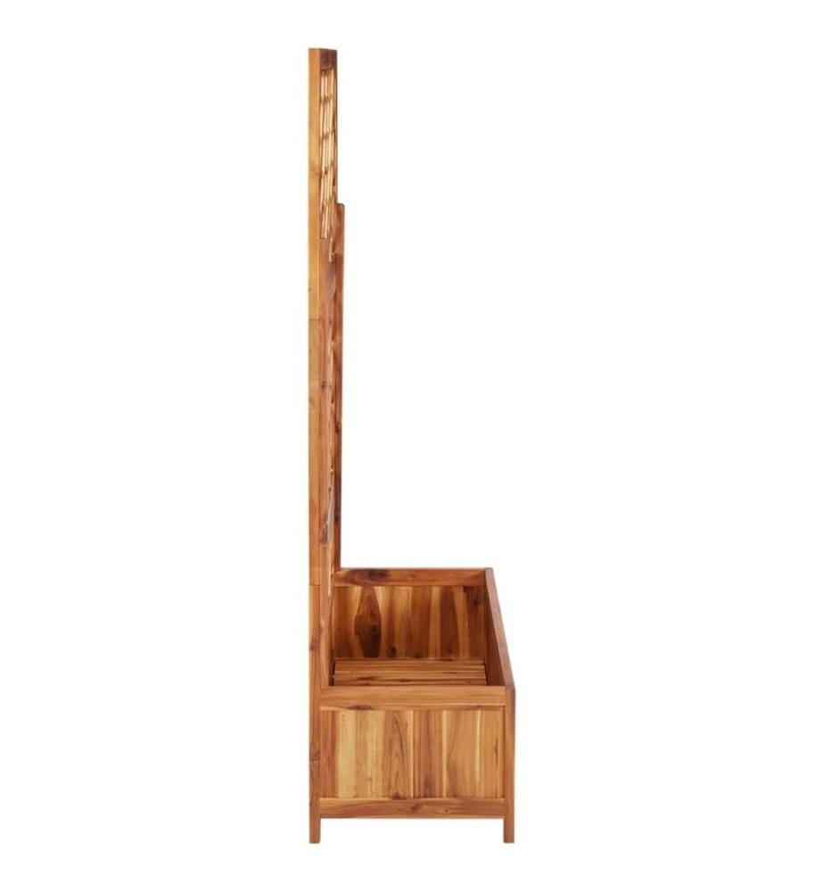 Hochbeet mit Spalier 85x38x150 cm Massivholz Akazie