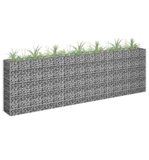 Gabionen-Hochbeet Verzinkter Stahl 270 x 30 x 90 cm