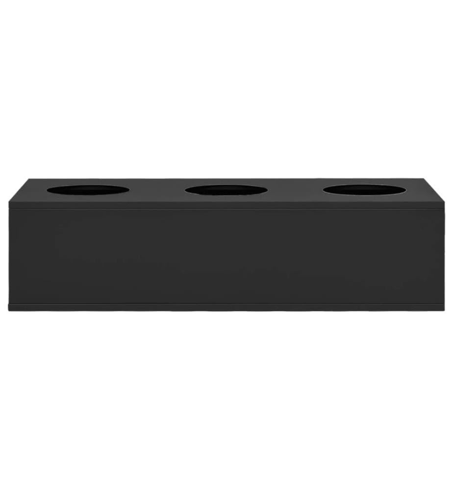 Boîte à fleurs de bureau Anthracite 90x40x23 cm Acier