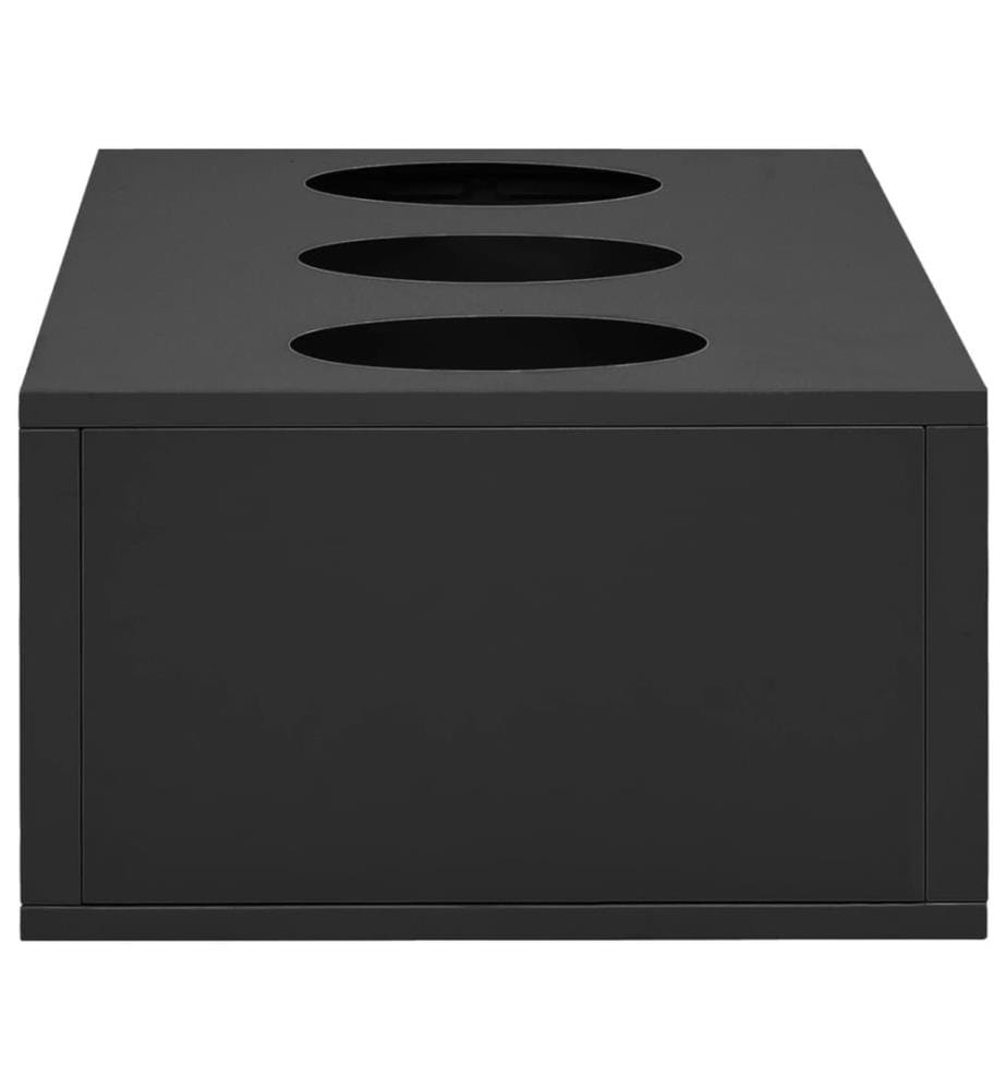Boîte à fleurs de bureau Anthracite 90x40x23 cm Acier