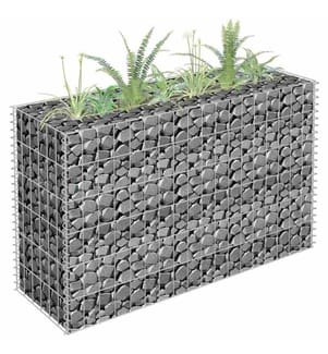 Gabionen-Hochbeet Verzinkter Stahl 90×30×60 cm