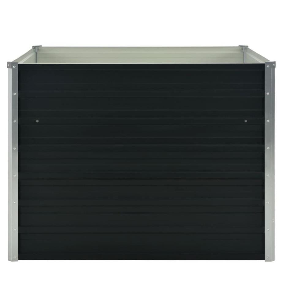Jardinière surélevée Anthracite 100x100x77 cm Acier galvanisé