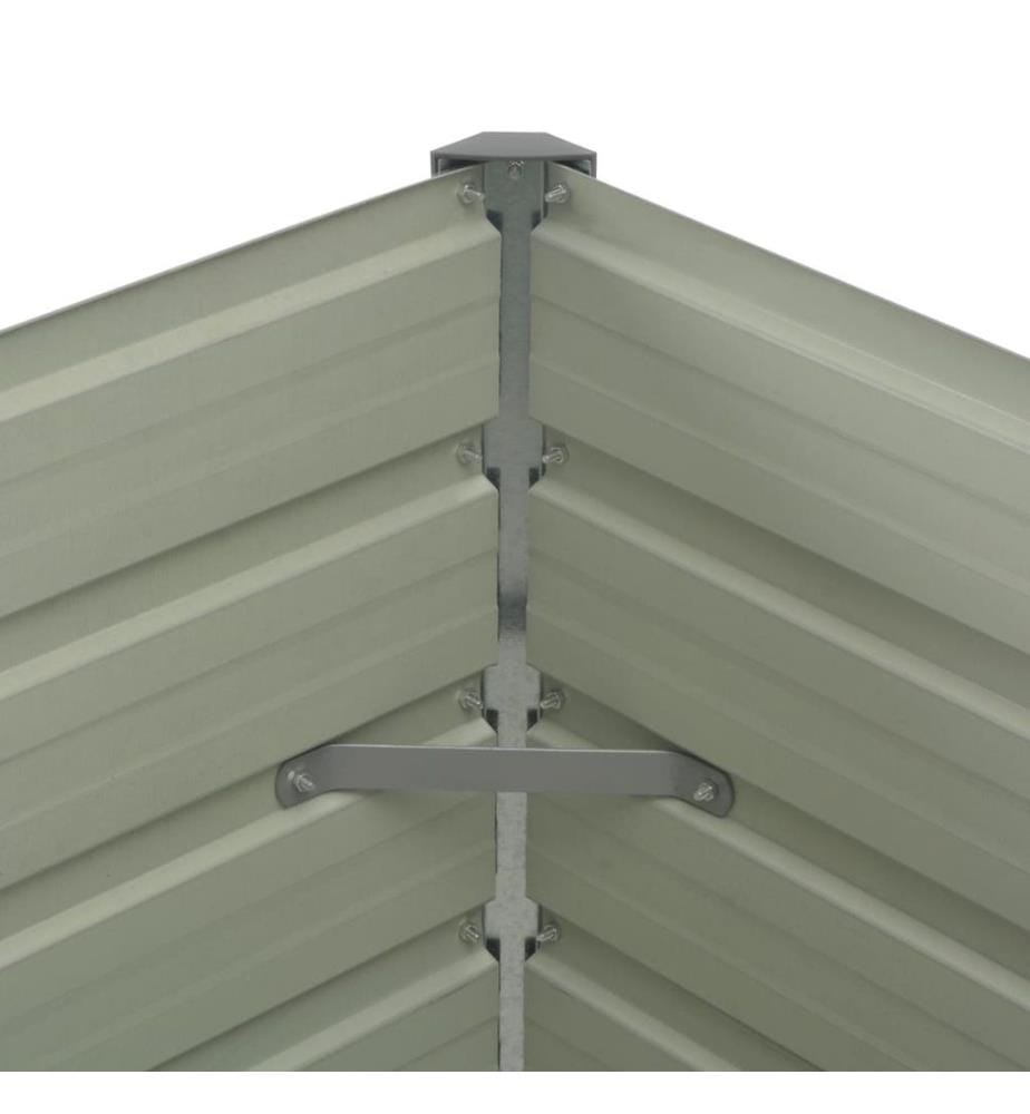 Jardinière surélevée Anthracite 100x100x77 cm Acier galvanisé