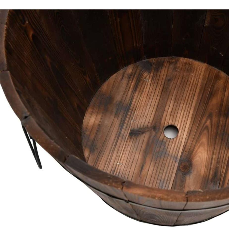 Ensemble de jardinière godet 3 pcs bois massif de sapin