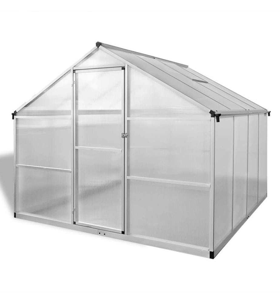 Gewächshaus mit Fundament Verstärkt Aluminium 6,05 m²
