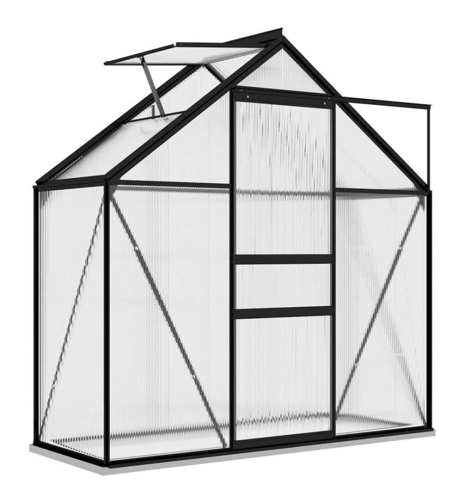 Anlehngewächshaus Anthrazit Aluminium 1,33 m²