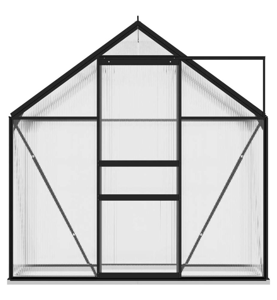 Anlehngewächshaus Anthrazit Aluminium 1,33 m²