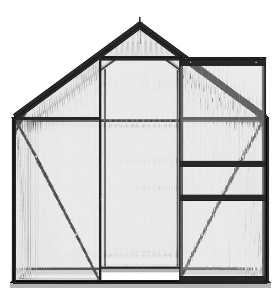 Anlehngewächshaus Anthrazit Aluminium 1,33 m²